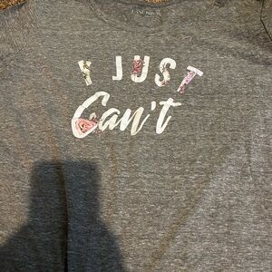 Gray “I just can’t” tshirt 22/24